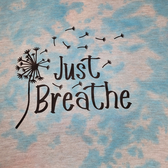 Tie dyed Just Breathe graphic sweatshirt - Picture 2 of 9